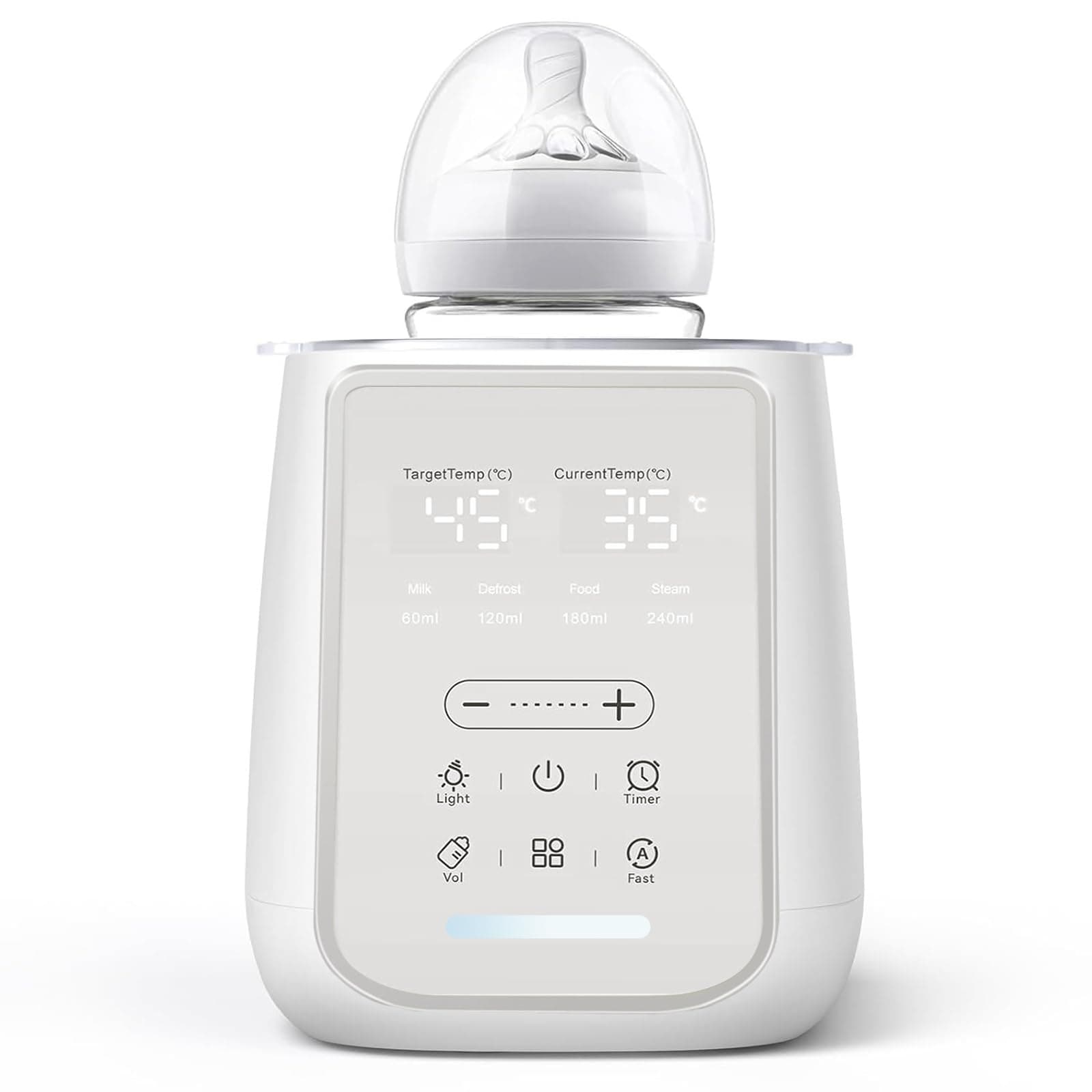 Baby Bottle Warmer, 5-in-1 Bottle Warmer for Breastmilk, Formula Milk Warmer, Baby Food Heater with Smart Accurate Temperature Control, Automatic Shut-Off Baby Water Warmer, White - Image 1