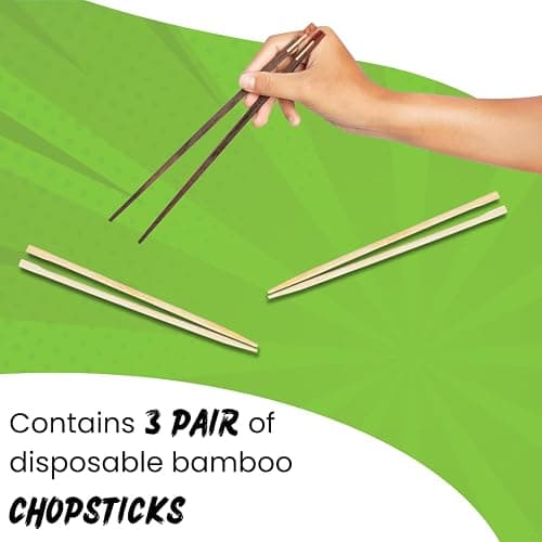 HCG Thai Ramen Noodles Variety Pack with Mama Soup and Wai Wai Quick Instant Noodle, Pack of 15 with chopsticks, 18 Piece Set thumbnail 3