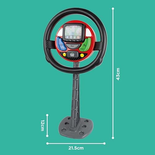 Casdon GPS Steering Wheel. Interactive Driving Toy for Kids 18+ Months. Features Spoken Commands & Realistic Sounds. Boosts Motor Skills thumbnail 3