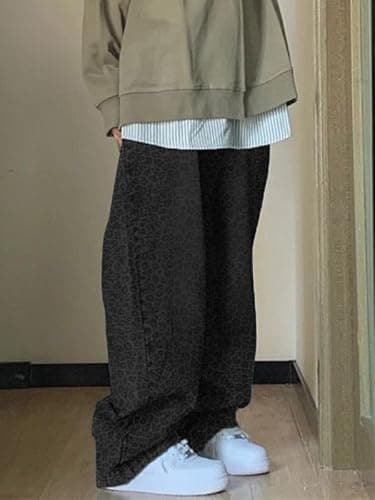 EMMIOL Women Baggy Jeans Mid-Low Waist Boyfriend Streetwear Vintage Jeans Wide Leg Denim Pants thumbnail 4
