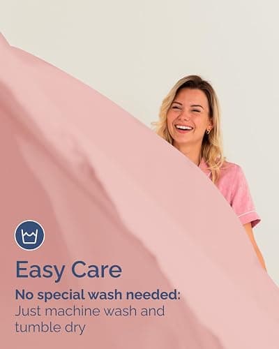 Twin Fitted Sheet - Pack of 4 Single Fitted Bottom Sheet Only - Baby Pink | Fits Mattress Up To 16" Deep Pockets - Extra Soft, Breathable & Cooling - Hotel Quality, Shrink and Wrinkle Free thumbnail 7