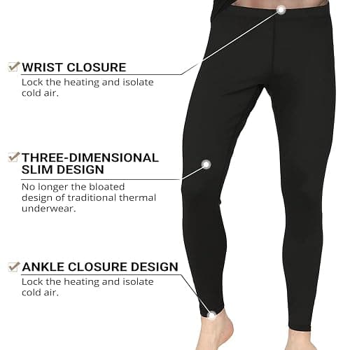 HEROBIKER Long Johns Thermal Underwear for Men Skiing Winter Warm Hunting Gear Fleece Lined Base Layer Set Top Bottom thumbnail 3