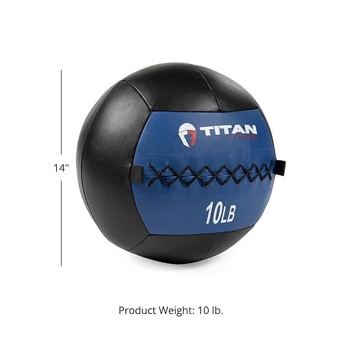 Titan Fitness Soft Leather Medicine Wall Ball Durable, Endurance, Cardio, Core Strength thumbnail 7