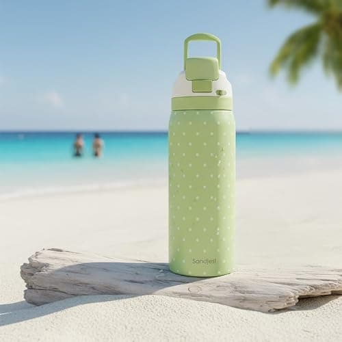 Polka Dots Insulated Stainless Steel Water Bottle with Straw for Sports and Travel, 32oz, Gifts for Women Girls Friends Teens Birthday Christmas thumbnail 7