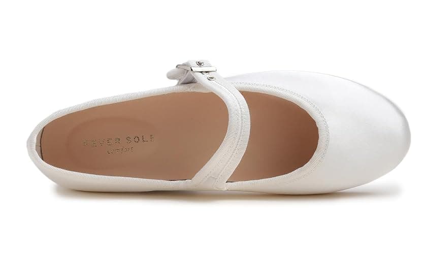 FEVERSOLE Women's Soft Cushion Extra Padded Comfort Round Toe Mary Jane Metal Buckle Fashion Ballet Flats Walking Shoes thumbnail 2