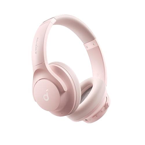 Soundcore by Anker Q20i Hybrid Active Noise Cancelling Headphones, Wireless Over-Ear Bluetooth, 40H Long ANC Playtime, Hi-Res Audio, Big Bass, Customize via an App, Transparency Mode (Pink) - Image 1