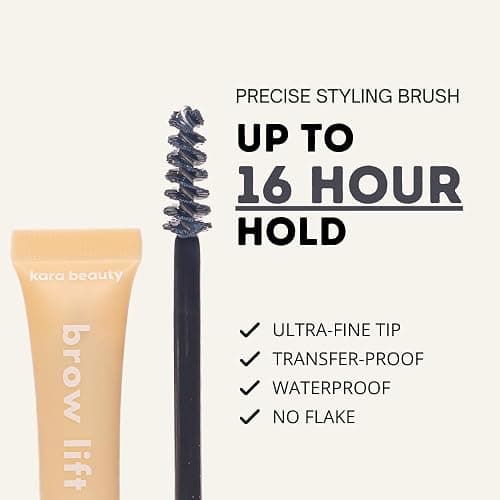 Kara Beauty Brow Lift - Clear Eyebrow Gel for Laminated Look, Extreme Hold Brow Kit, Fluffy Eyebrow Styling Clear Gel for Eyebrows, Makeup Essential thumbnail 2