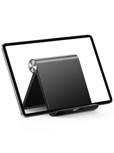 UGREEN Tablet Stand Holder Adjustable Portable Desktop Dock Office Compatible with iPad Pro 11 9.7 10.5 Air Mini 5 4 3 2 iPhone 17 16 15 14 13 12 Black thumbnail 9