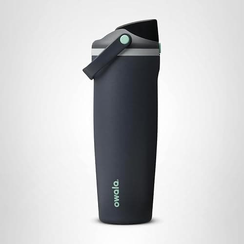 Owala FreeSip Sway Insulated Stainless Steel Water Bottle with Two-Way Spout, Built-In Straw and Bucket Handle, Made for Travel, School, and Sports, 30oz, BPA Free, Leak Proof, Foggy Tide thumbnail 8
