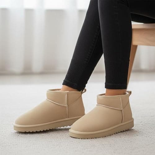 CUSHIONAIRE Hip 2 Genuine Suede Ankle Boots for Women, Cozy Faux Shearling Lining Pull On Winter Womens Boots thumbnail 6