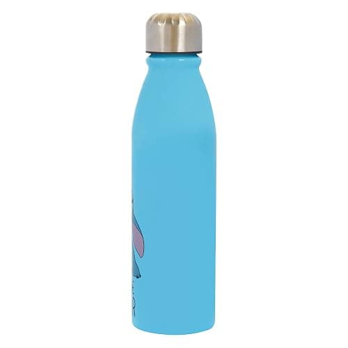 Disney Stitch Aluminum Water Bottle 600ml – Official Merchandise by Polar Gear, Kids Reusable Non Spill BPA Free Recyclable - Ideal For School Nursery Sports Picnic - Multicolour, Blue - Single thumbnail 6