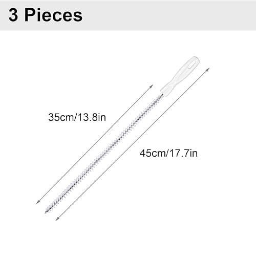 KEYRI 3Pcs Sink Cleaning Brush Flexible Drain Waterpipe Dredge Tool Tube Overflow Cleaner Pipe Dredging Unblocker Hair Catcher Bath Plug Sewer, 45cm, (SCS2) thumbnail 2