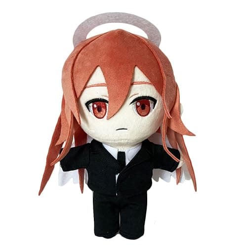 JCvCX Brown Hair Boy with White Halo Plush Toy Anime Figure Stuffed Plushies Soft Doll Pillow - Image 1