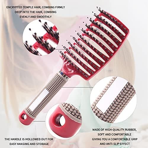 Magical Ultra Detangling Brush for Wet or Dry Hair, Detangler Brush, Fast Drying Styling Massage Hairbrush for Men, Women and Kids (Rainbow) thumbnail 3