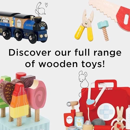 Le Toy Van - Cars & Construction - London Double Decker Bus - Wooden Bus - Role Play Toy - Suitable for Girls & Boys Age 3+ - Red thumbnail 11