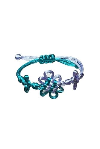 Demon Hunters Cosplay Rumi Costume Kpops Accessories Two-color Woven Bracelet Jinu Wristband Halloween Outfits - Green and Purple - ONE-SIZE