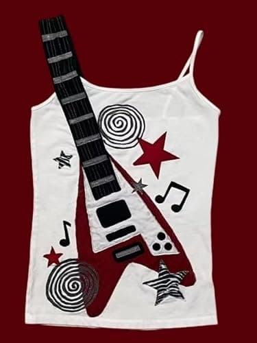 JOLILUNA Whimsy Twee Clothes Whimsigoth Graphic Guitar Top Y2k Grunge Streetwear Emo T Shirt thumbnail 4
