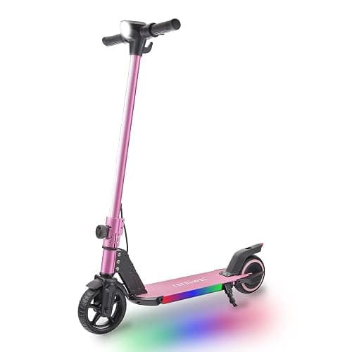 Electric Scooter for Kids Ages 6-12, 150W Motor, 4/7/11 Mph, 60 mins Ride Time, Adjustable Speed, LED Display, Colorful Lights, Electronic Brake, Foldable Kids Electric Scooter - Image 1