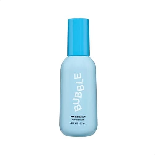 Bubble Skincare Magic Melt Makeup Remover - Micellar Milk Eye Makeup Remover Infused with Raspberry Seed Oil - Hydrating & Soothing Preppy Skikncare for Soft, Refreshed Skin (120ml) - Image 1