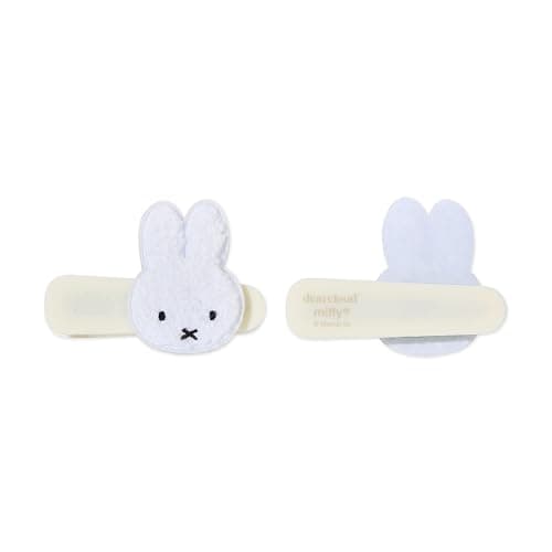 dearcloud Miffy Crease-Free Plush Hair Clips Set of 2 – Gentle, Teeth-Free & Secure Hold (Curiously Cute) thumbnail 3