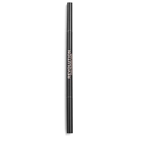 Makeup Revolution Precise Brow Pencil, Double-Ended, Ultra-Fine Pencil Tool, Includes Spoolie, Dark Brown thumbnail 3