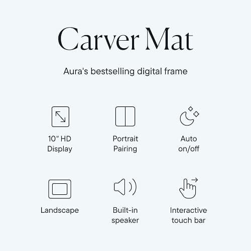 Aura Digital Picture Frame - 10.1" HD Mat Display | Wirecutter's Best Digital Frame for Gifting - Send Photos Directly from Your Phone from Anywhere | Quick & Easy Setup Over WiFi - Free App | Black thumbnail 2