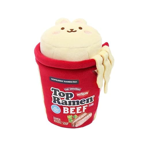Anirollz 6" Official Stuffed Animal Plush Nissin Cup Noodle + Top Ramen |Soft, Squishy, Warm, Cute, Comfort, Safe| Pillow with Puppy Kitty Bunny - Birthday Deco Graduation Gift - Top Bunniroll - Image 1