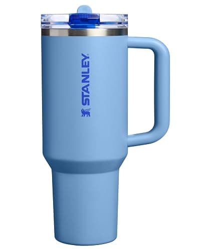 STANLEY Quencher ProTour Flip Straw Tumbler with Leakproof Lid 40 oz | Built-In Straw & Handle | Cupholder Compatible for Travel | Insulated Stainless Steel Cup | BPA-Free | Blue Sky - Image 1
