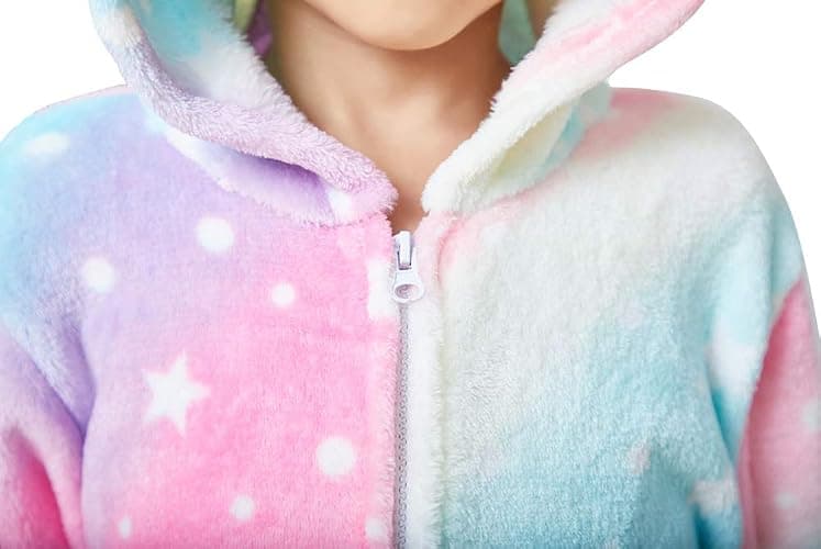 HQFURS Unicorn Onesie for Kids Animal Pajamas Cosplay Halloween Unisex Costume thumbnail 3