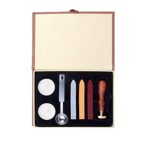 BELMAKS 7PCS Harry Potter Wax Stamp Seals Kit with Vintage Seal Wax Stamp Hogwarts for Postcard Invitation Letters Gifts and Crafts Letter Prints Envelope Wooden Set - Image 1