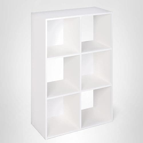 ClosetMaid Cubeicals 6 Cube Storage Shelf Organizer Bookshelf, Stackable, Vertical or Horizontal, Easy Assembly, Wood, White Finish thumbnail 10