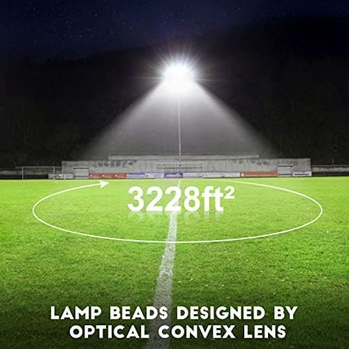 Juyace 240W LED Stadium Lights Outdoor 1500 Watt Equivalent Wider Lighting Angle Led Flood 100-277V 36000LM 5000K Daylight Commercial Arena for Sports Fields and Court (3 Pack) thumbnail 5
