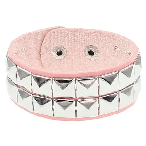 BaBakiak 3 Piece 80s Leather Studded Punk Bracelet, Rock Studded Leather Wristband for Men Women thumbnail 3