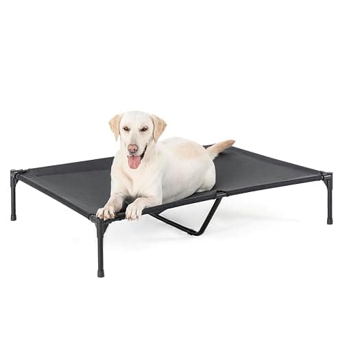 Garnpet XL Elevated Dog Bed for Large Dogs, Extra Raised Dog Cot Beds, Heavy Duty Pet Cots with Durable Supportive Teslin Recyclable Mesh, Indoor & Outdoor Pet Bed - Image 1