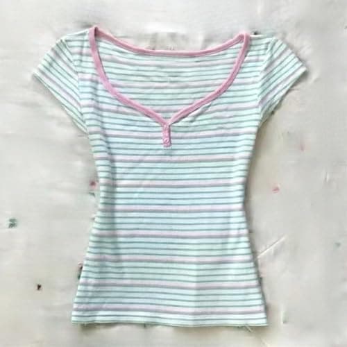 Y2k Grunge Shirts Alt Emo Clothes Women Whimsical Goth Short Sleeve Top Vintage Graphic Tees 2000s Tops Teen Girls thumbnail 4