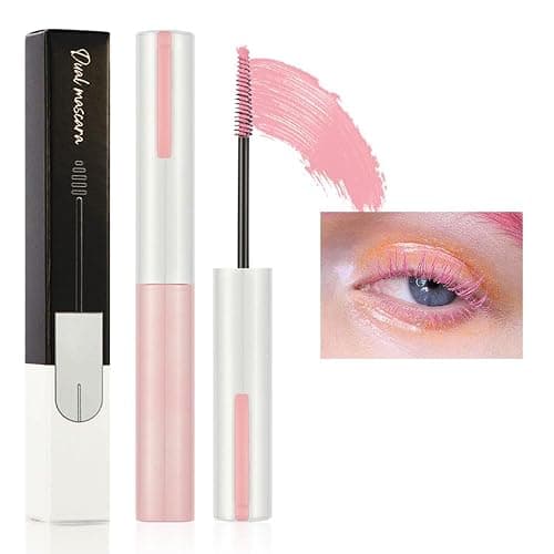 Colored Mascara for Eyelashes with Comb Set, Pink mascara Colorful Waterproof Long lasting Charming Voluminous for Women Cruelty Free Vegan Eye Makeup(C-1Pc 06#light pink, C) - Image 1