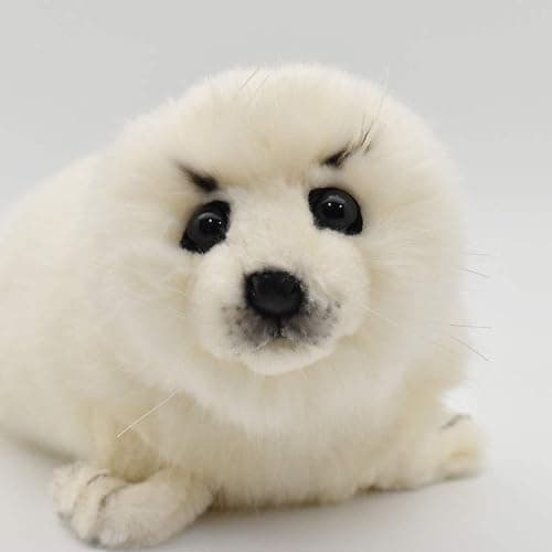 Hansa White Seal Animal Plush Toy - 12" thumbnail 5