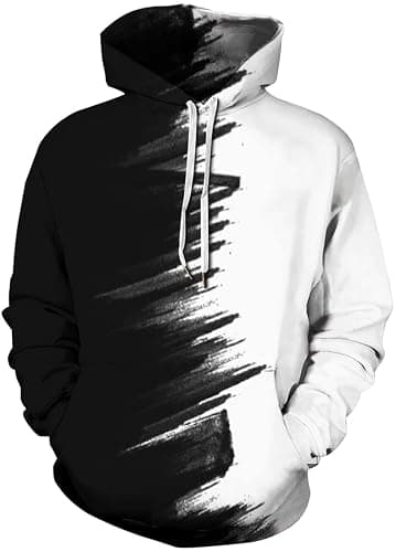 Chaos World Men's Novelty Hoodie Long Sleeves 3D Funny Graphic Print Sweatshirt Pullover - Image 1