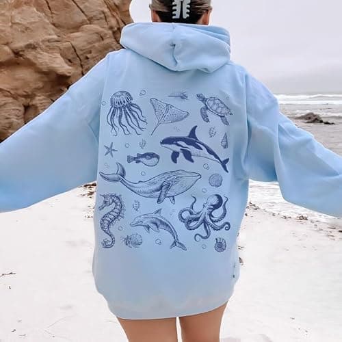 Women Graphic Hoodies Y2k Floral Oversized Preppy Sweatshirt Teen Girls Cute Sweatshirts Pullover Tops Streetwear thumbnail 2