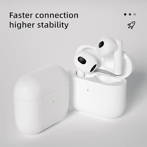 AAZ Wireless 5.2 Bluetooth Headphones, Wireless Gaming Earbuds with Stereo Sound, in-Ear bass Sports White Headphones with Built-in Microphone thumbnail 7