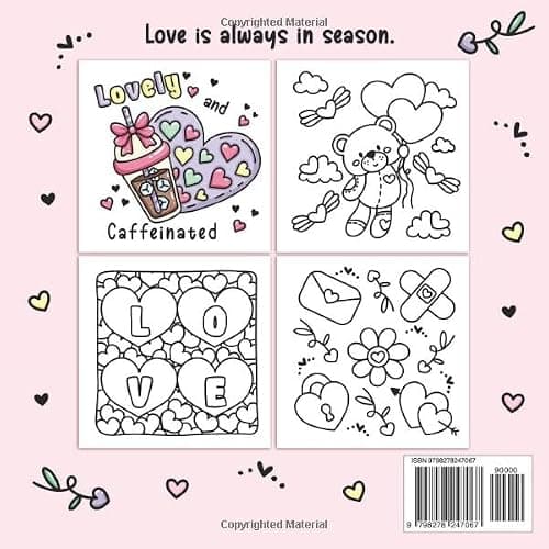 Cozy Girl Love Season Coloring Book: Bold and Easy Valentine’s Day & Self-Care Designs for Adults & Teens | Simple, Cute Illustrations (Cozy Girl Series) thumbnail 2