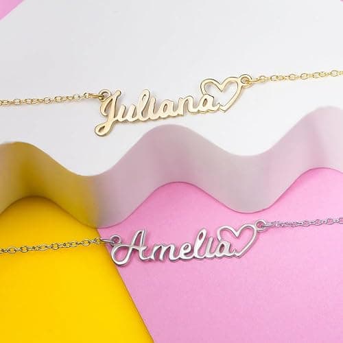 PicturesOnGold.com Custom Name Necklace For Women Personalized Name Necklace in Sterling Silver or Gold Necklace Personalized with any Name or Word thumbnail 2