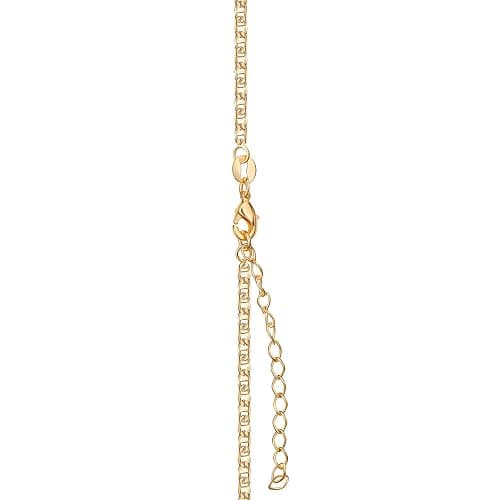 Barzel 18K Gold Plated Initial Necklace with Diamond Cut Initial,18" Chain with 2" Extension, Waterproof, High Polish Finish, Made in Brazil thumbnail 4