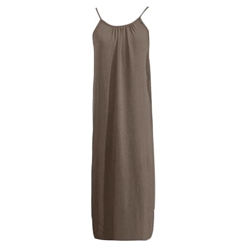 Backless Cami Dresses for Women Cami Lounge Dress Backless Solid Color Sleeveless House Dress Long Sundress with Back Tie thumbnail 6