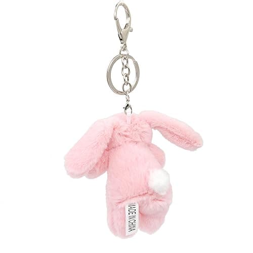 Miokkley Cute Bunny Plush Keychain for Backpack, 3.5" Inch Mini Rabbit Keychain Purse Charm Pendant Gift for Women thumbnail 4