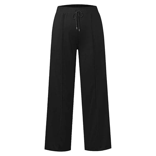 Girls Oversized Wide Leg Sweatpants Drawstring Kids Baggy Straight Leg Track Pants Casual Plain Pockets Joggers thumbnail 3