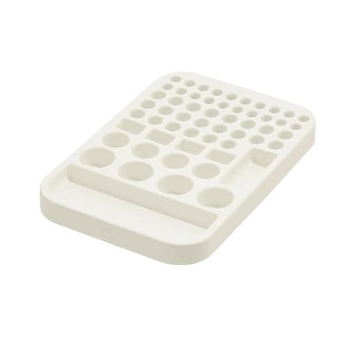 iDesign Recycled Plastic Divided Battery Organizer Insert, 7.6" x 11.1" x 1", Coconut thumbnail 7