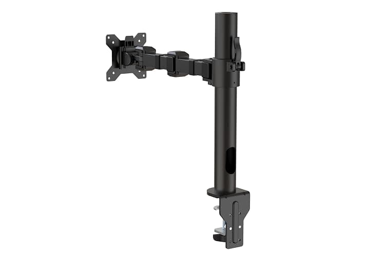 Amazon Basics Single Computer Monitor Stand with Tilt and Rotation, Height Adjustable VESA Desk Arm Mount, Steel, 30 inches, Black thumbnail 3