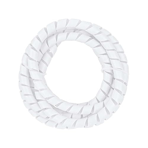 HUIOP 8mmx2m Spiral Cable Wrap Winding Wire Manager Electric Scooter Brake Cable Organizer PP Wire Protective Sleeve Cover Tube,Winding Wire Manager, White - Image 1