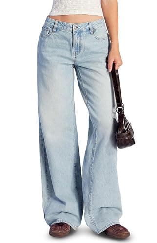 PacSun Women's Casey Low Rise Baggy Jeans Dark Indigo Tint - Image 1